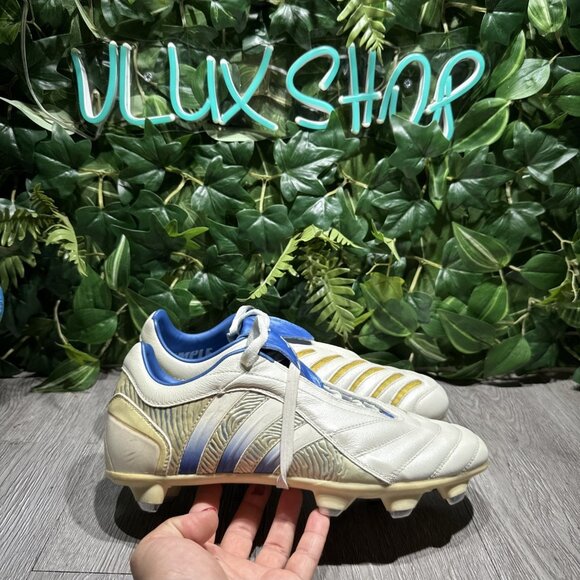 Adidas Predator Powerswerve Pulse White Blue Limited Edition Men 9 SAMPLE Cleat main image 9